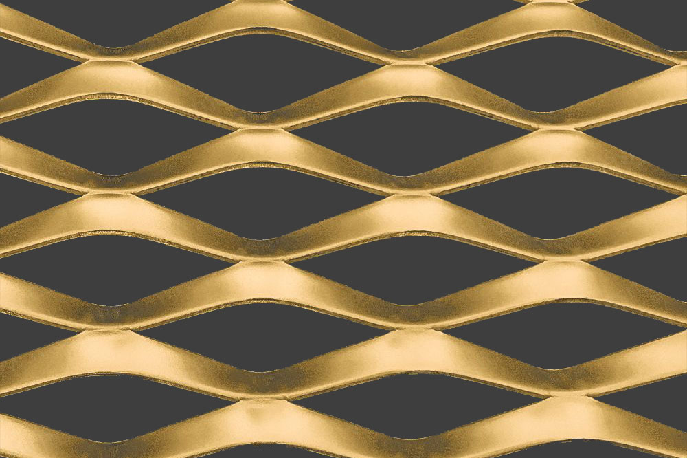The retro charm of architectural brass woven wire mesh in